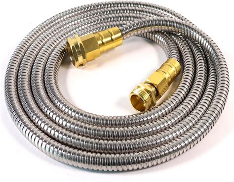 Amazon.com: Holldoor Metal Garden Hose 20 ft - 304 Stainless Steel ...