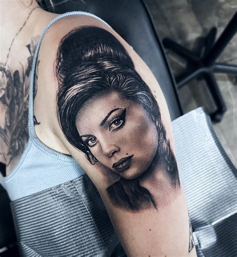 Amy Winehouse Back Tattoos
