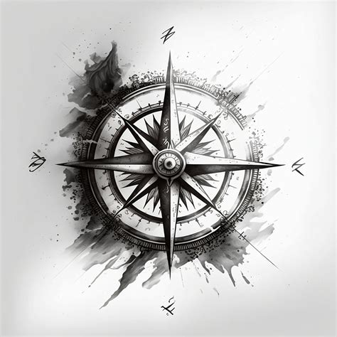 Image result for Simple Compass Tattoo Outline