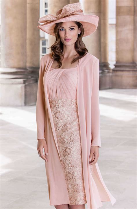 Short fitted dress with matching chiffon coat. 73750A - Catherines of ...