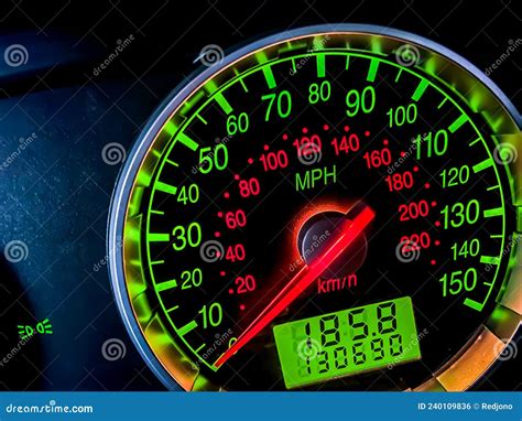 Car speedometer stock photo. Image of speedo, indicator - 240109836