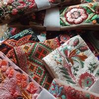 Buy Multi Color Floral Embroidered Net Fabric Border, Ribbons, Laces ...