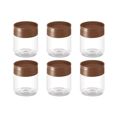 AM5802 Eliza 300ml Airtight Plastic Container Storage Jar (6 pcs) Set ...