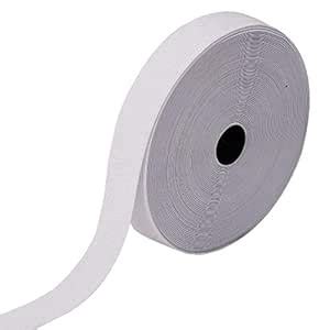 National Elastics Nylon Woven Elastic Tape 40mm x 25mtrs White Pack of ...