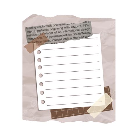 Scrap Paper For Journaling Illustration, Old Brown Paper, Ripped Paper, Tape PNG Transparent ...