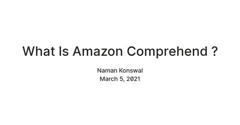 What Is Amazon Comprehend ? — Teletype
