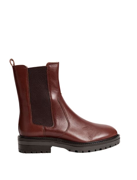 Buy Leather Chelsea Block Heel Boots at Marks & Spencer