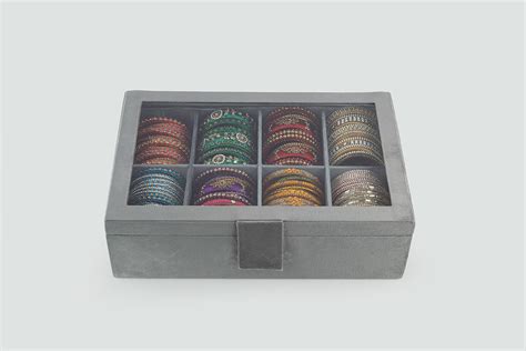 Grey Bangle Box – Stackable Organizer | Spruce India