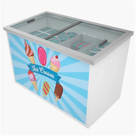 3D model Low Poly Ice Cream Freezer | CGTrader