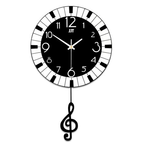 Buy GOOKEER Large Pendulum Wall Clock Decor- Silent Wood Handmade Wall ...