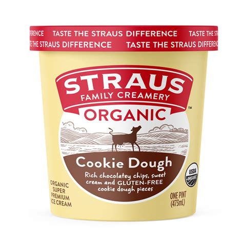 Straus Family Creamery Organic Cookie Dough Ice Cream (1 pt) Delivery ...