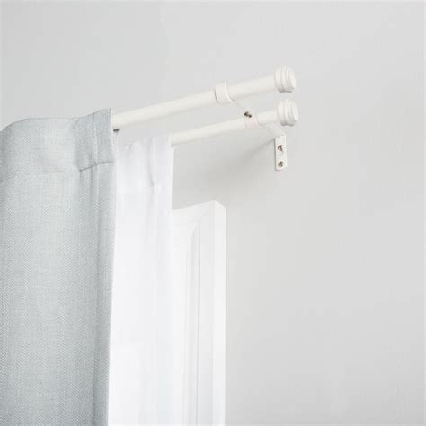 Double Curtain Rod White Rods At Lowes Com