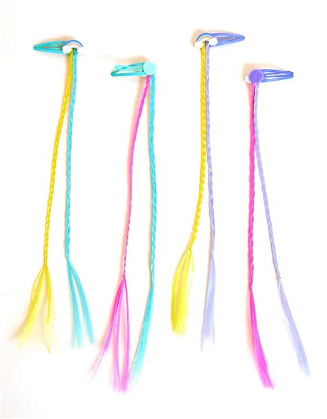 Buy Set of 4 Rainbow Fake Hair Extensions - Accessorize India