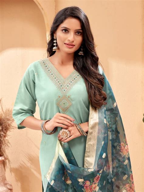 Dolly 102 Viscose Chanderi Top Bottom With Dupatta