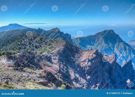 Panorama of Caldera De Taburiente National Park at La Palma, Canary ...