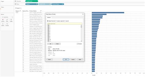 Tableau Nested Sort 的图像结果