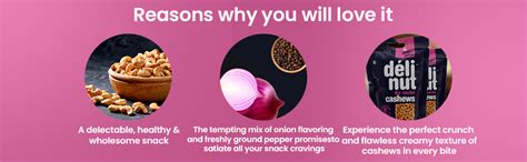 Delinut Premium Roasted Cashew Nuts - Pepper Onion - 80 Grams Pouch ...