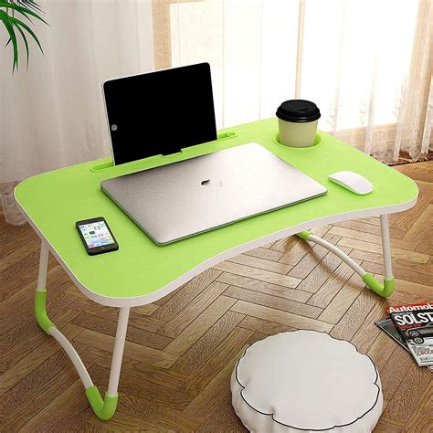 Study Table RYLAN Foldable Wooden Laptop Bed Tray Table, Multifunction ...