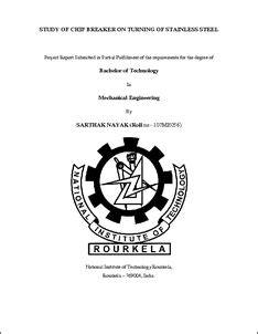Study of chip breaker on turning of stainless steel - ethesis