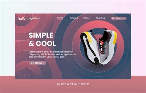 Modern and cool landing page template for web | Premium Vector