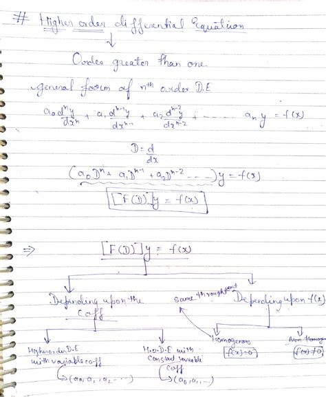 Higher Order Differential Equation - "· ] ~ J - ~ - cl'X ...