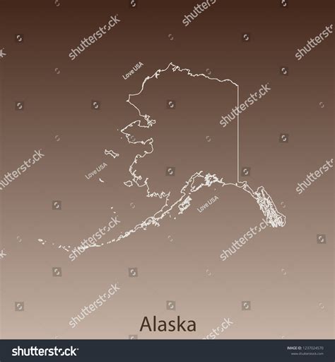 vector map of Alaska - Royalty Free Stock Vector 1237024570 - Avopix.com