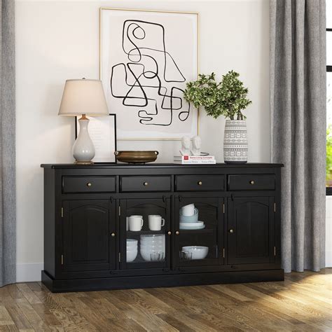 Modern Black Buffet Cabinet
