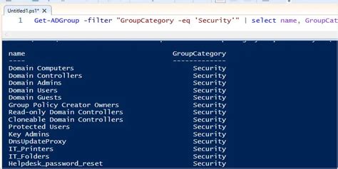 Image result for Get-ADGroup PowerShell