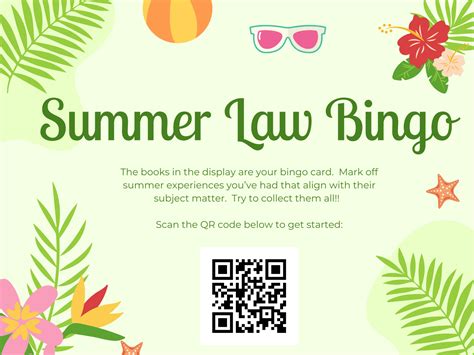 UConn Law Library + Summer = B-I-N-G-O! | Thomas J. Meskill Law Library