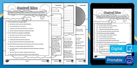 Sixth Grade Central Idea Pre-Assessment