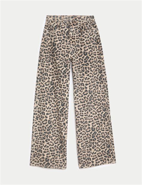 Animal Print Wide Leg Jeans | M&S Collection | M&S in 2025 | Capsule ...