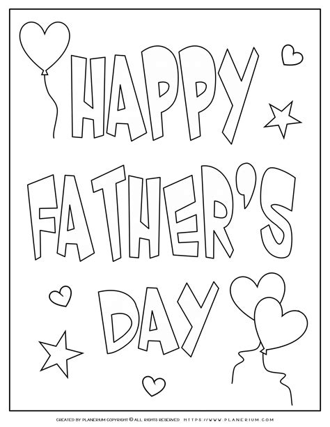Coloring Printable Fathers Day Sheets