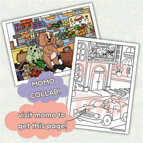 Doglet & Froglet Printable Colouring Pages - Supermarket Coloring Page ...