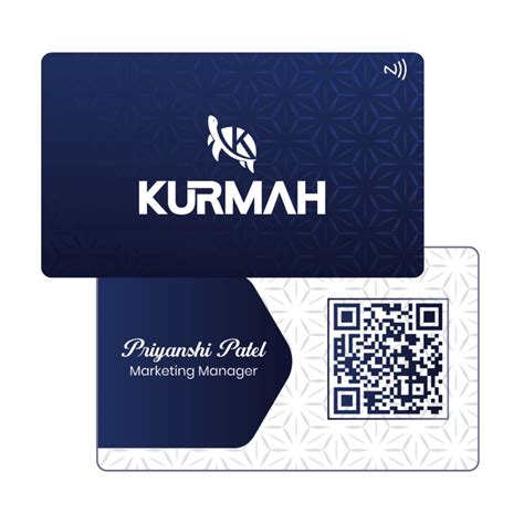 PVC NFC Business Card India | Digital Business Card (Blue, White) – Kurmah