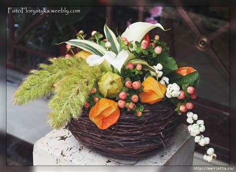 Интересные тыквы и осенняя флористика