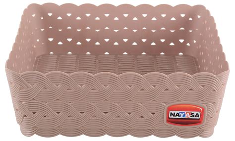 Nayasa Ocean Basket Medium | Plastic Storage Basket Set of 1 ...