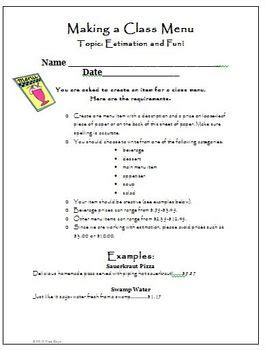 Estimation Activity Worksheet by Wise Guys | TPT