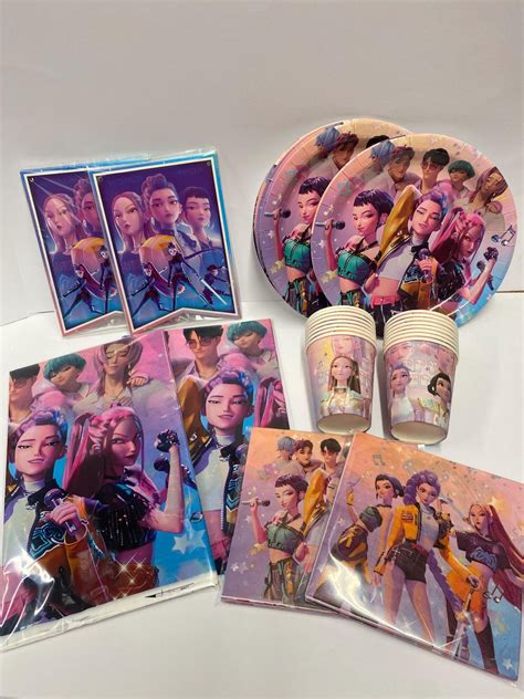 Buy K-pop Demon Hunters Party Supplies: Plates, Cups, Napkins & More ...