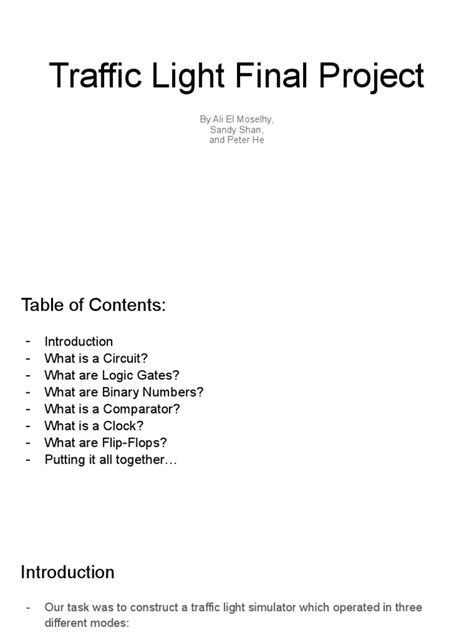 Image result for Traffic Light Project Using Logic Gates