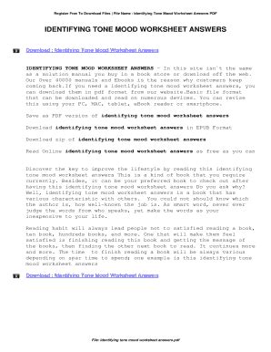 Mood Worksheet 1 Answer Key - Fill Online, Printable, Fillable, Blank ...