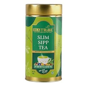 TEA TRIBE Slim Sipp Green Herbal Tea | 100 GM | Natural Green Loose ...