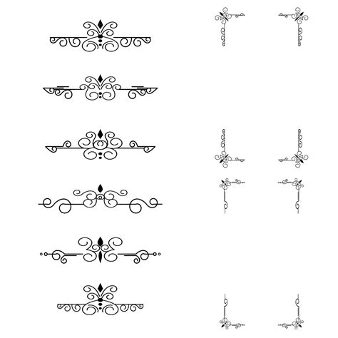 Premium Vector | Classic ornament frame, vintage border set premium vector