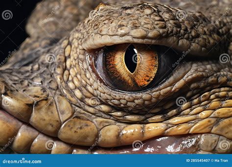 Close Up of Eye of a Crocodile, Macro Photography of an Animal Stock ...