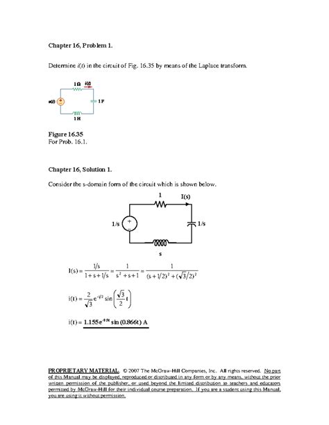Chapter 16: Circuit Theory Problems & Solutions (1511-1558) - Studocu