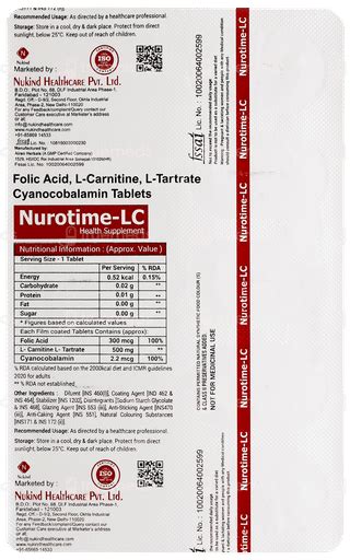 Nurotime Lc | Order Nurotime Lc Tablet Online at Truemeds