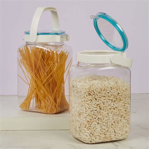 Buy Flexo BPA Free Easy Lock Square Container with Handle 2.75 Ltr Set ...