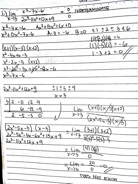 Help, does this limit really do not exist or i can just factor (2x^2-5x ...