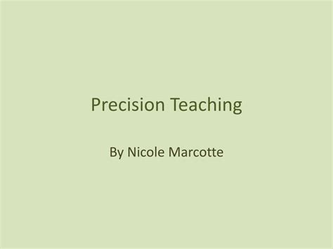 Precision Teaching Examples 的图像结果