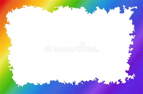 Rainbow Colorful Rectangle Border Design Concept with White Patch in Center - Vector Stock ...