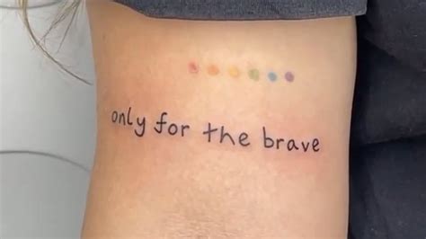 only for the brave | Tiny tattoos, Be brave tattoo, Louis tomlinson tattoos